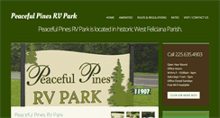 Desktop Screenshot of peacefulpinesrvpark.com
