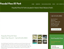 Tablet Screenshot of peacefulpinesrvpark.com